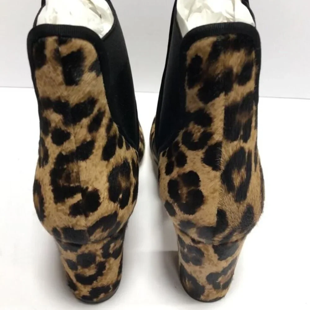 Charlotte Womens Olympia OLP197003A Leopard Pony Boot Size US6 M EU36